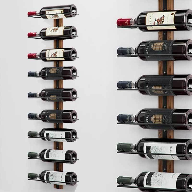 TEMU Shally Dogan Stand Portabottiglie Vino a paretem Scaffale Vini da Muro con Scomparti Porta Bottiglie per Vino, a Parete per bottiglie , Supporto