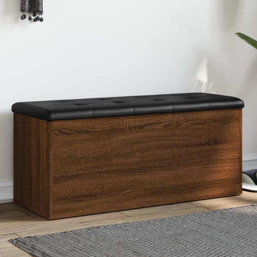 

Banc de rangement marron 102x42x45 cm bois dFTingénierie