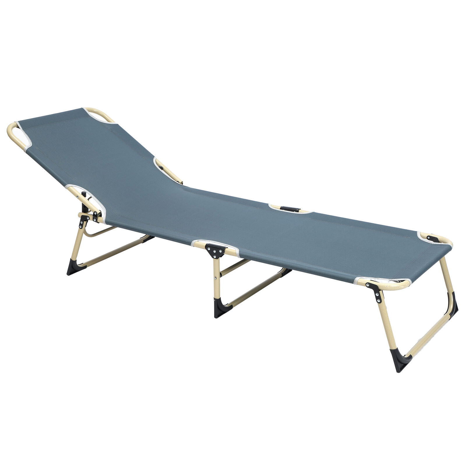 TEMU Folding Camp Bed Heavy Duty Camp Bed 4-position Adjustable Backrest For Outdoor Sleeping Hikingtravel Only Outdoor