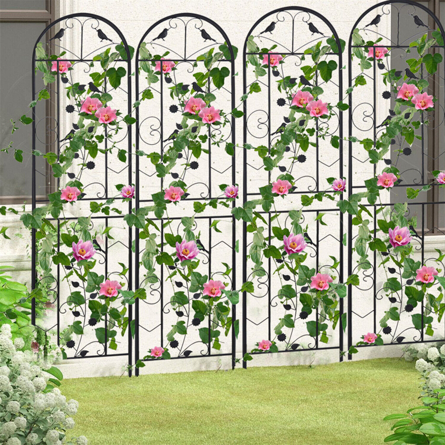 

Garden Trellis For Climbing Plants Outdoor, 210x50cm Rustproof Sturdy Garden Arch Trellis For Potted Climbing Tomato Rose Vegetable Flower Plant Trellises