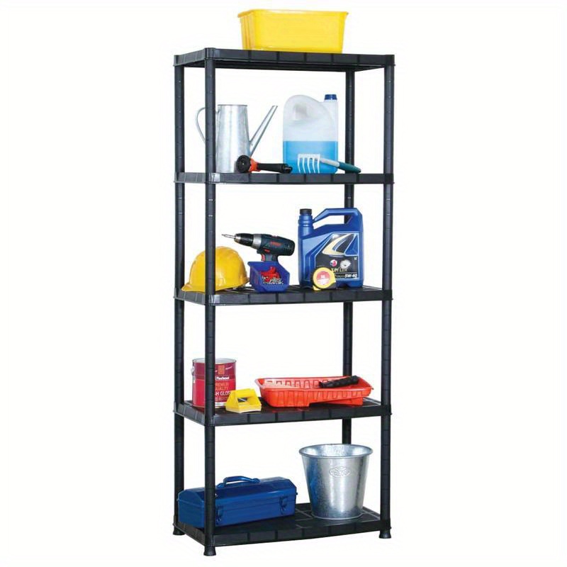 TEMU Storage Rack 5-tier Black 71x38x170 Cm Plastic