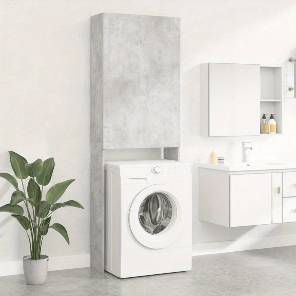 

Cement Grey Washing Machine Stand 64x25.5x190 Cm