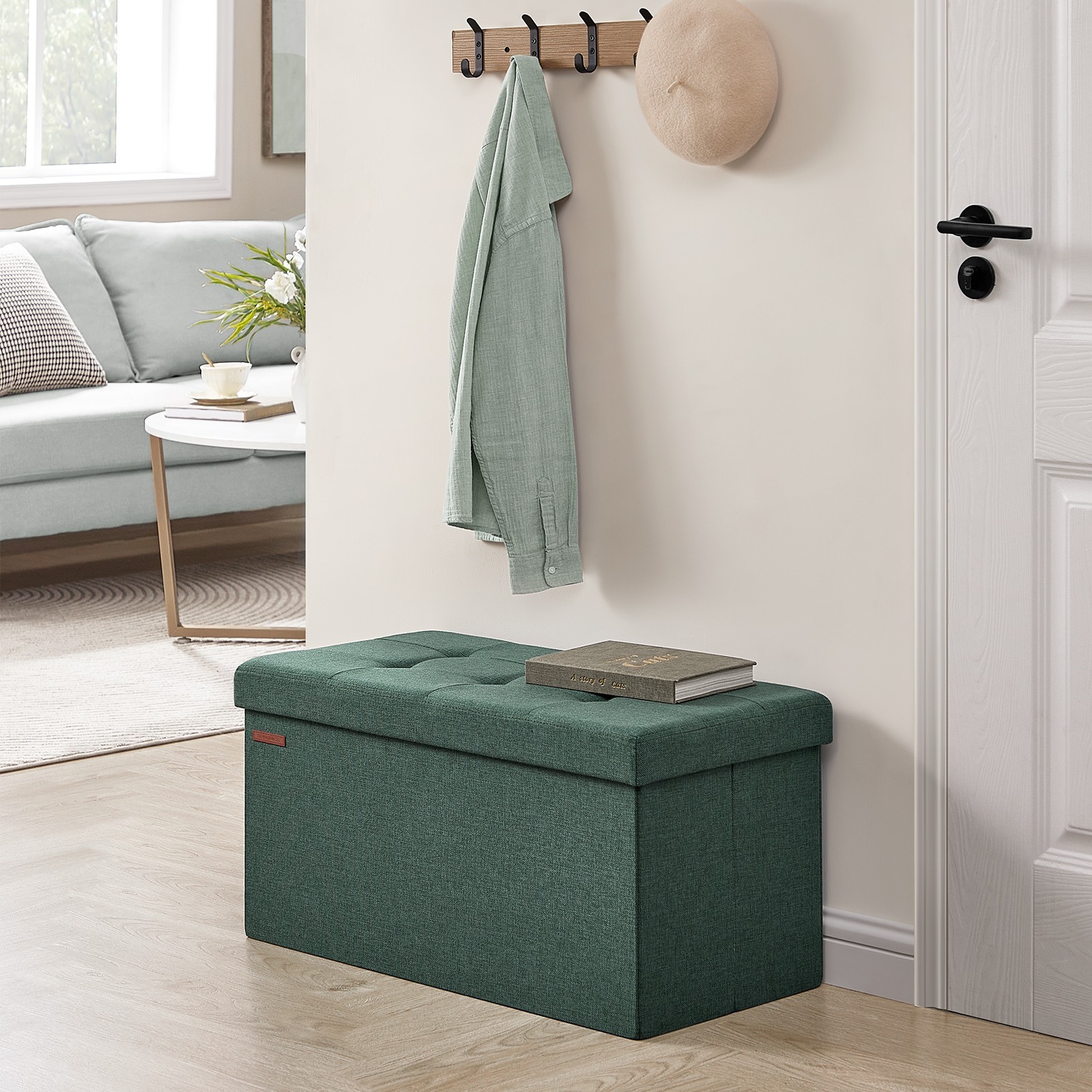 Storage Bench, 38 X 76 X 38 Cm, Seat Chest, Bed Bench, Storage Chest, For Living Room, Bedroom, Hallway