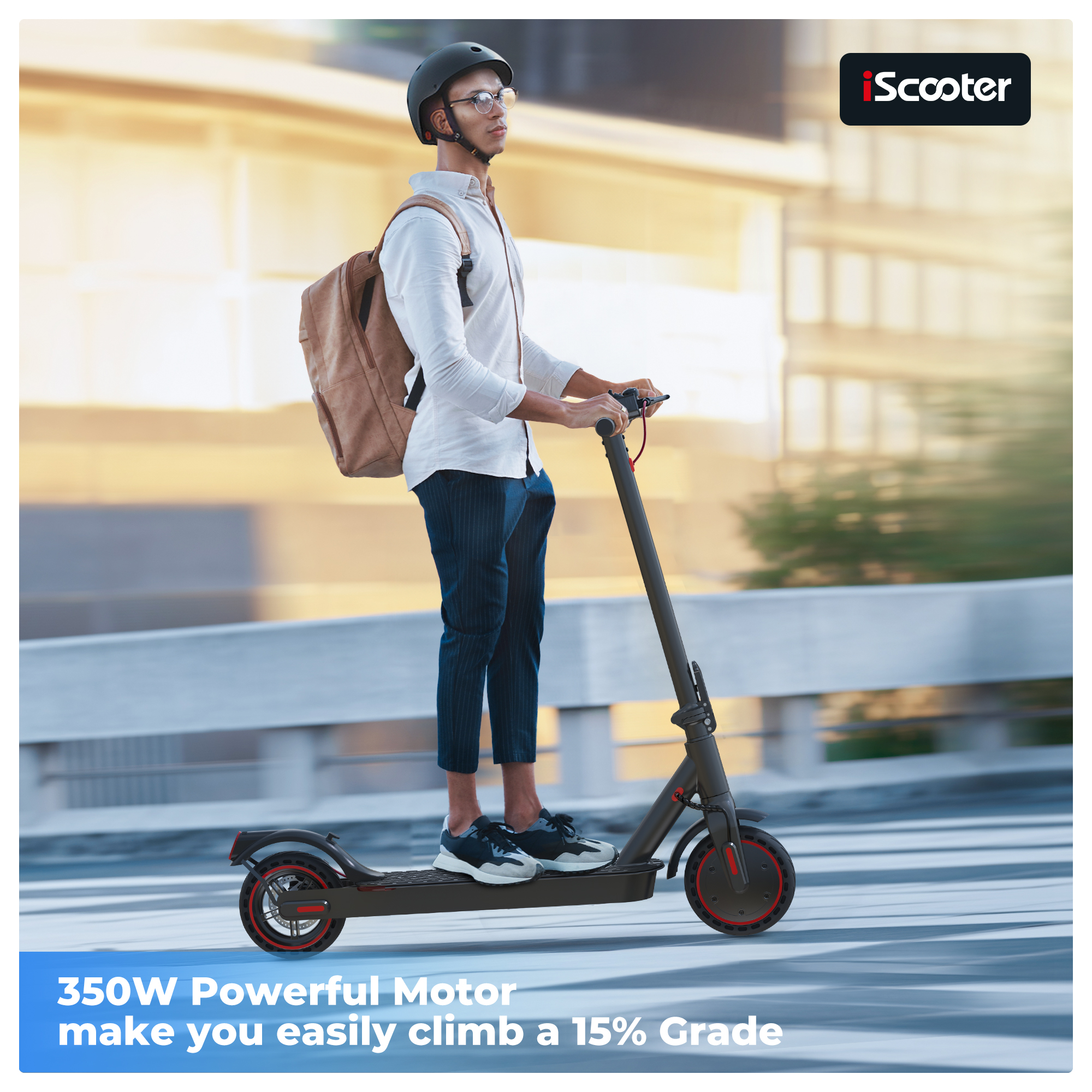 iScooter i9 350W Scooter pour adultes 7,5Ah 25km/h Scooter électrique pliable 8,5 pouces avec pneu en nid d'abeille