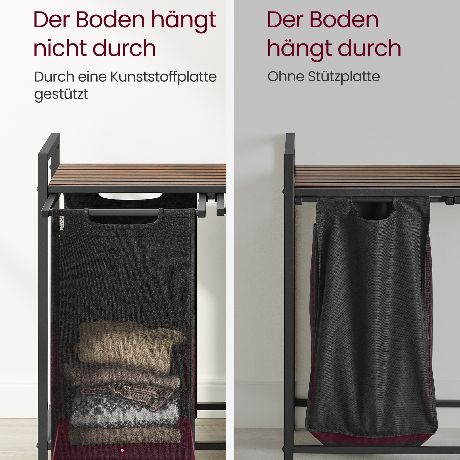 laundry basket 2 compartments laundry collector with shelf   laundry bag made of oxford fabric removable 2 x 46 l laundry baskets 11