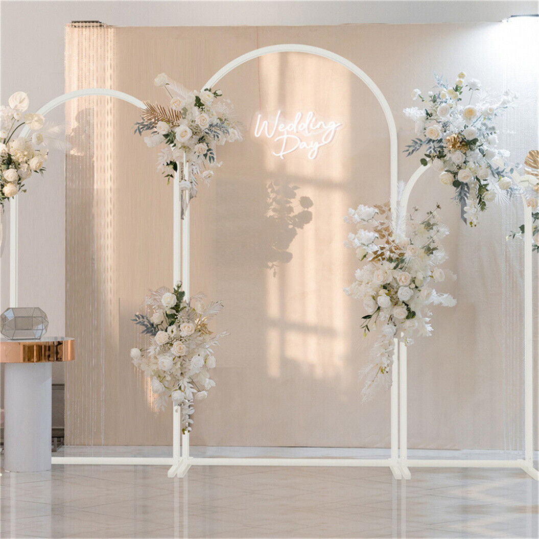Image of Wedding Arch For Ceremony Backdrop Stand, Rustic Boho Wedding Decoration For Indoor Outdoor Birthday Proposal Party Garden Lawn Beach