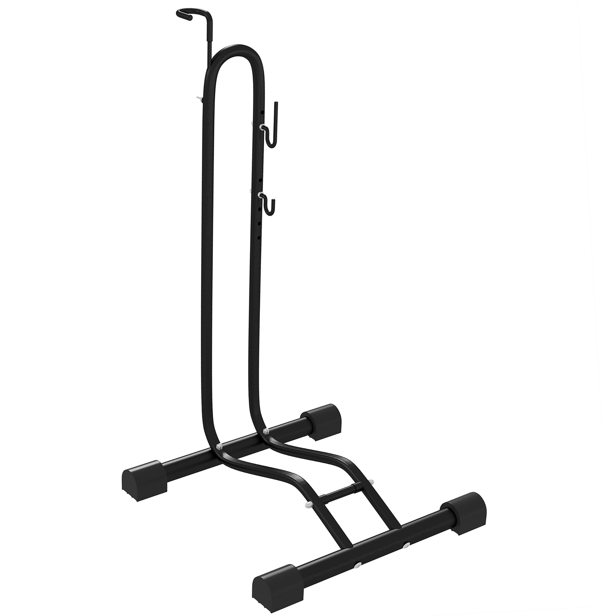 TEMU SPORTNOW Soporte para Bicicletas de Suelo Aparcamiento para Bicicletas Vertical y Horizontal con Ganchos Ajustables para Bicicletas de 24-29