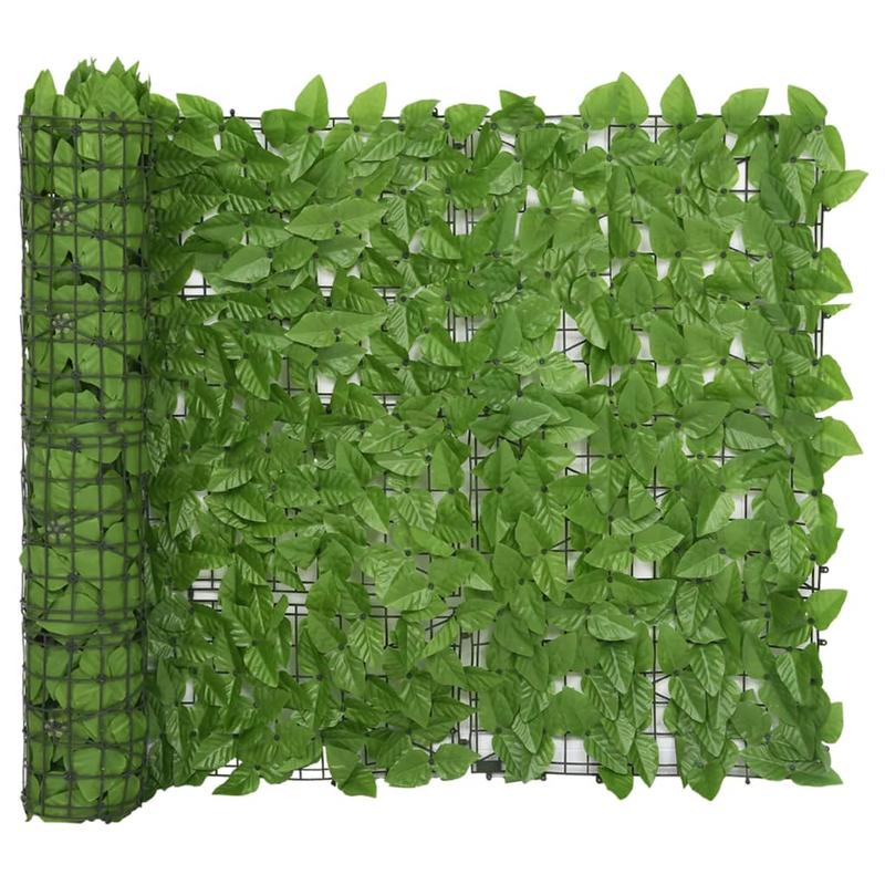 

Écran de balcon avec feuilles vert 300x100 cm