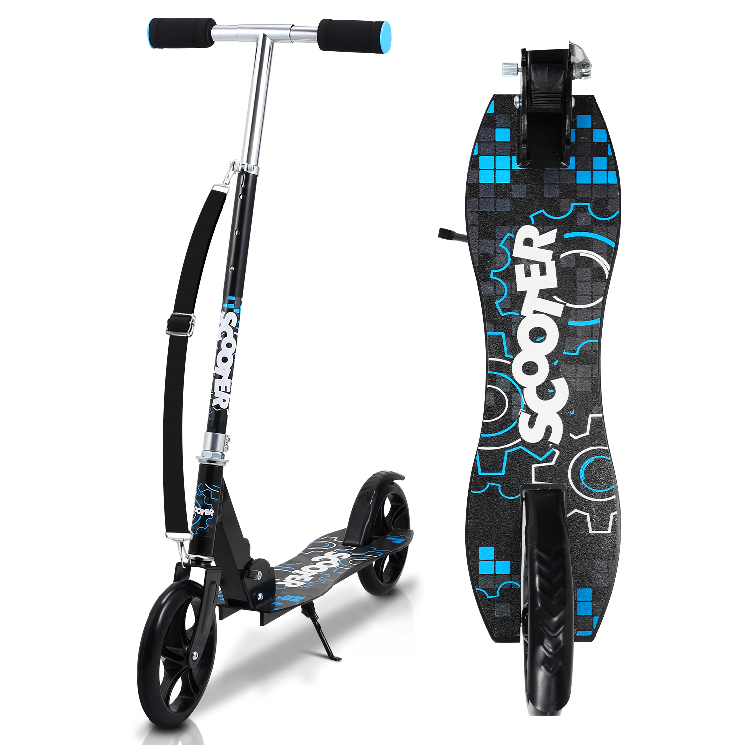 

Scooter Foldable Height Adjustable Kick Scooter Gift Kickscooter Present Freestyle Pedal Scooter