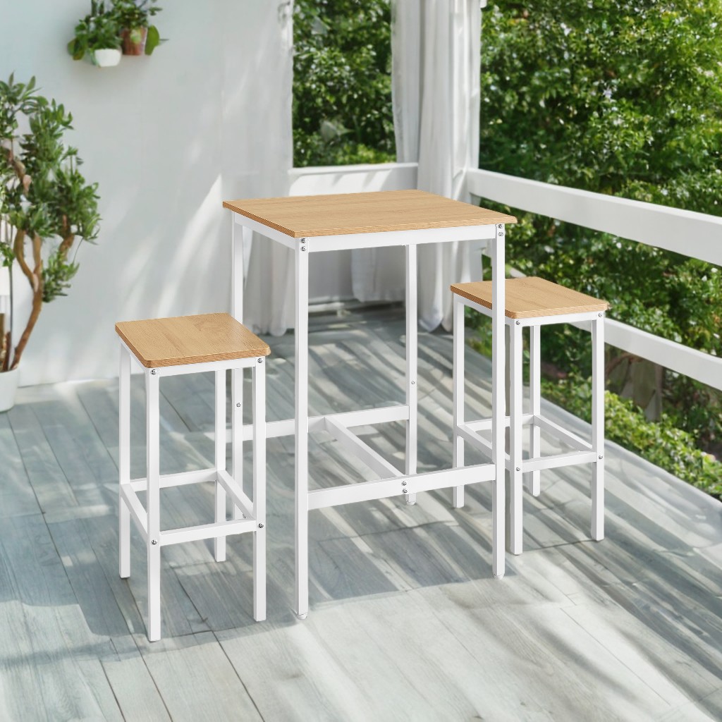 

Vasagle Bar Table With Stools, Dining Table With 2 Stools, Kitchen Table 60 X 60 X 90 Cm, Stool 30 X 40 Cm