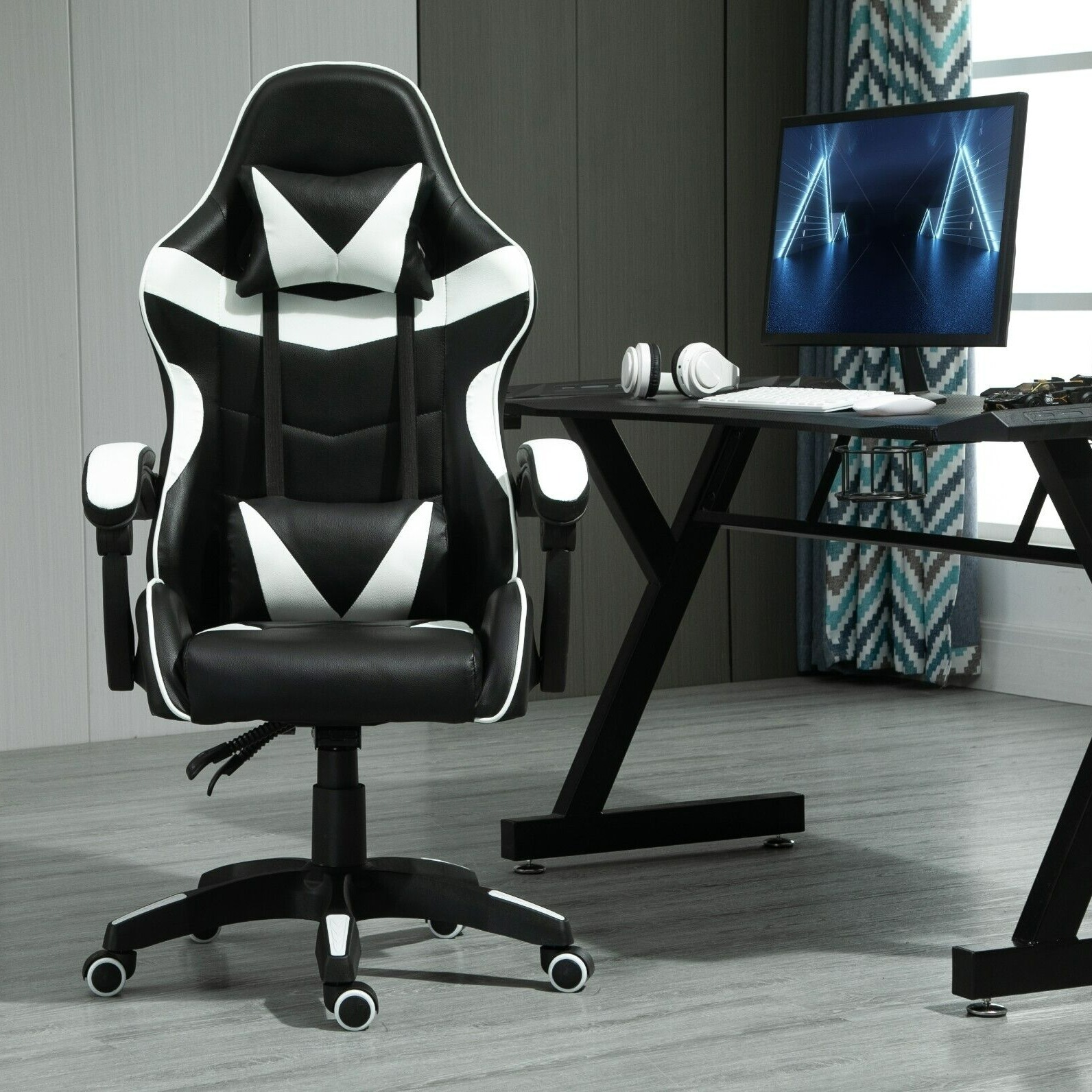Mcc Rotating Gaming Chair, Artificial Leather, Home Office Chair, Desk Chair, With Tilt Function, Model A