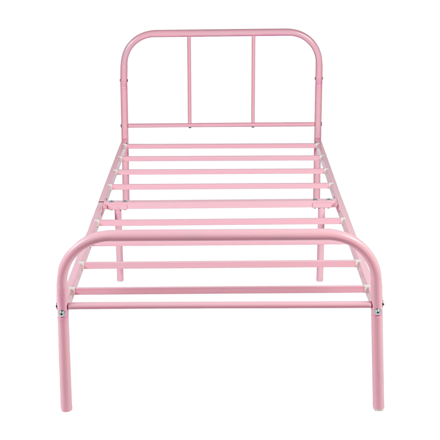 Single Metal Bed Frame With Headboard And Footboard, Solid , For Mattress 90 X 190 Cm, For Guests, Adults, Teens, Home, Dorm,198.5 X 92.5 X 81.5 Cm, 10.7 Kg