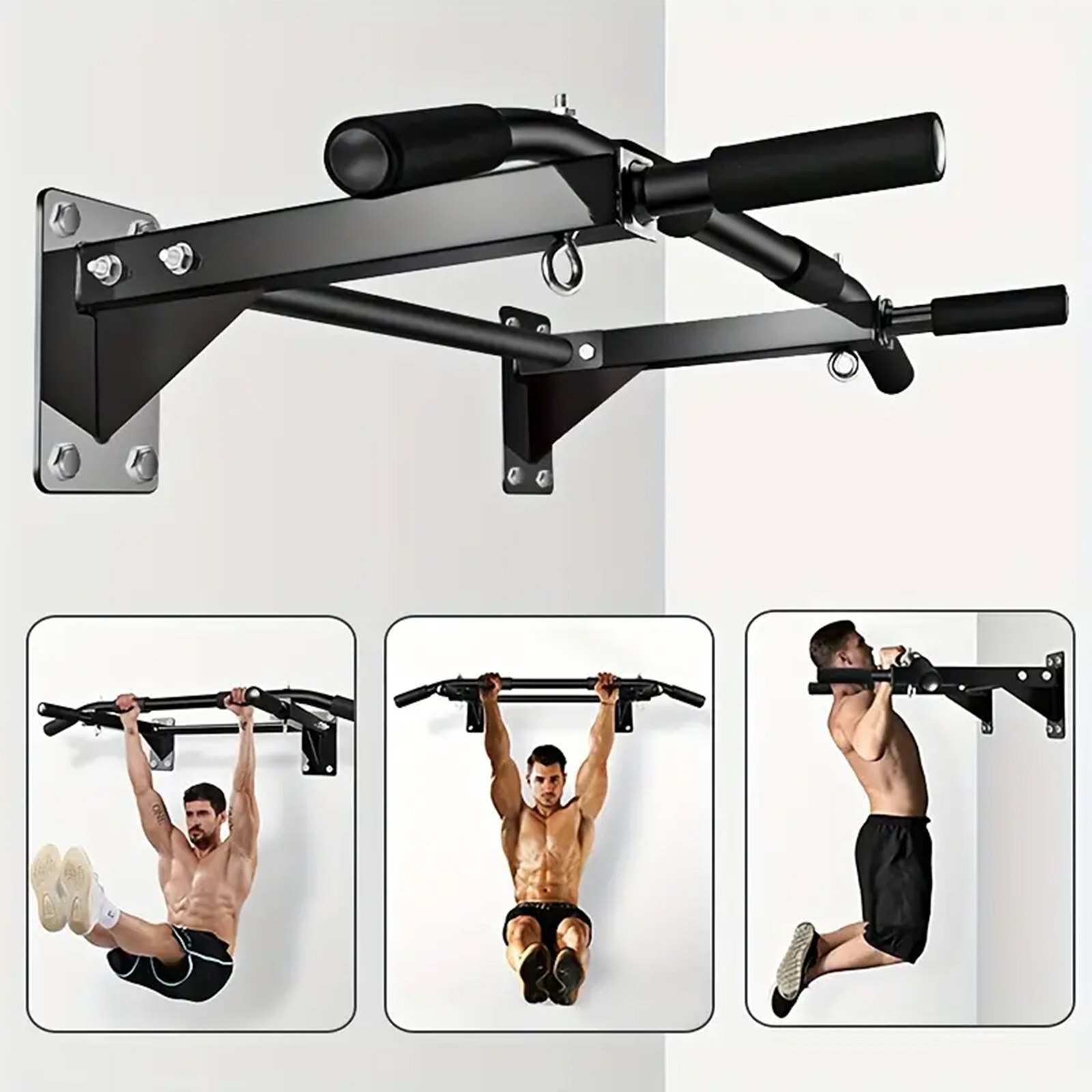 Wall Pull Up Bar, Multifunctional Pull Up Bar With Anti-slip Grip For Wall Mounting
