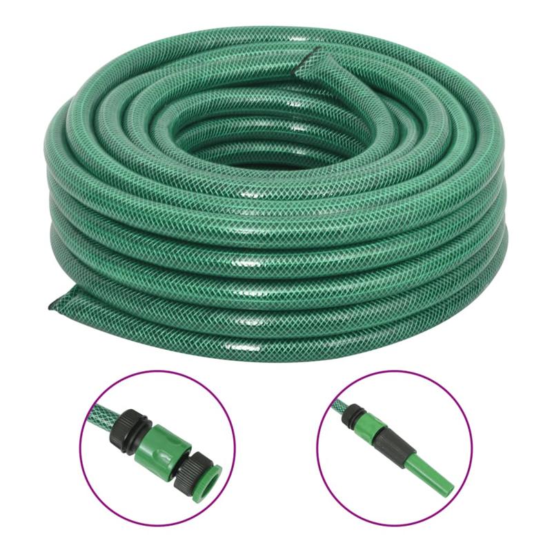 

Garden Hose Set With Green Fittings 0.75" 50 Pvc