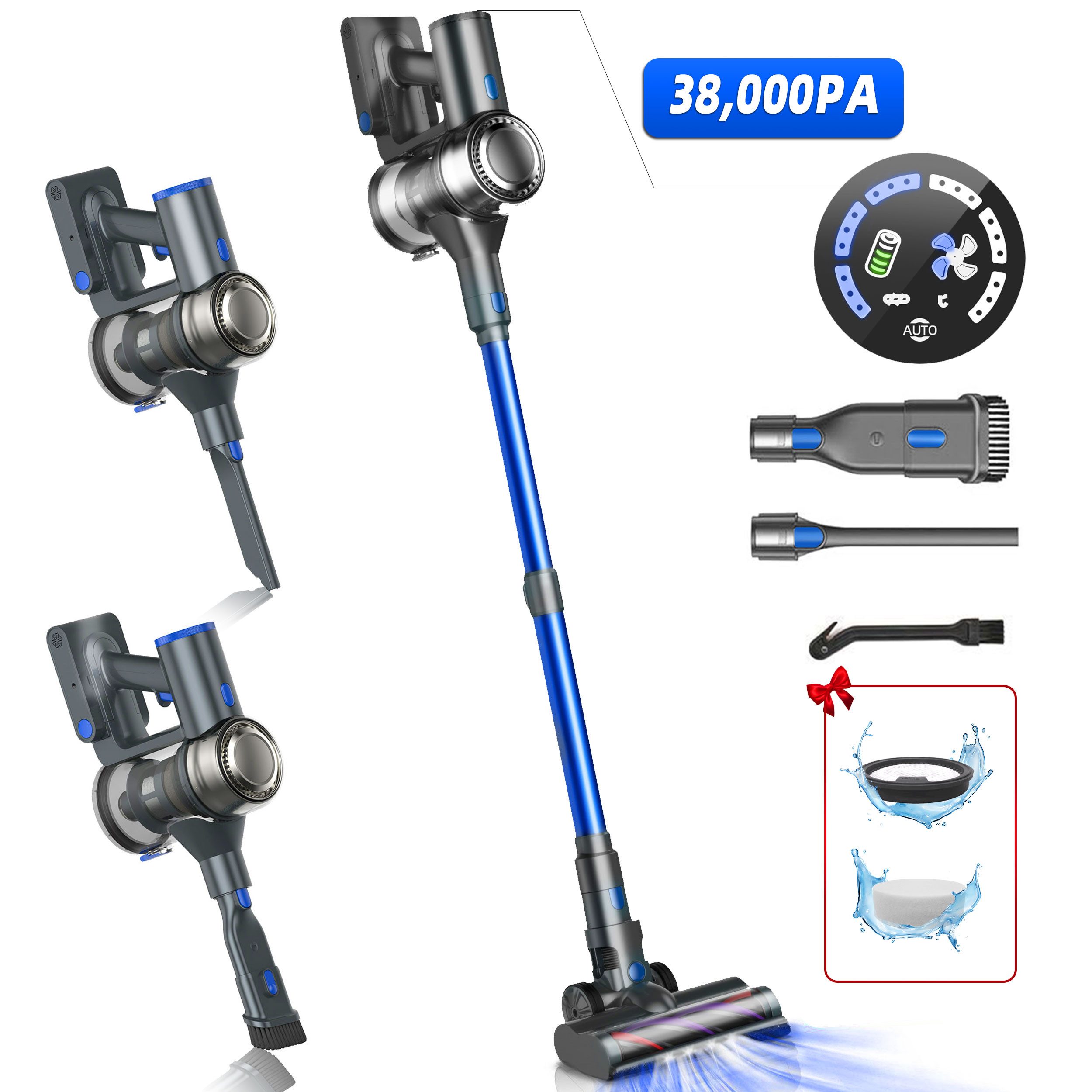 

Cleaner Cleaner 38000pa Cordless Vacuum Cleaner, High 380.00 W, , High , Up To 60 Min , For All Floor Types (2)