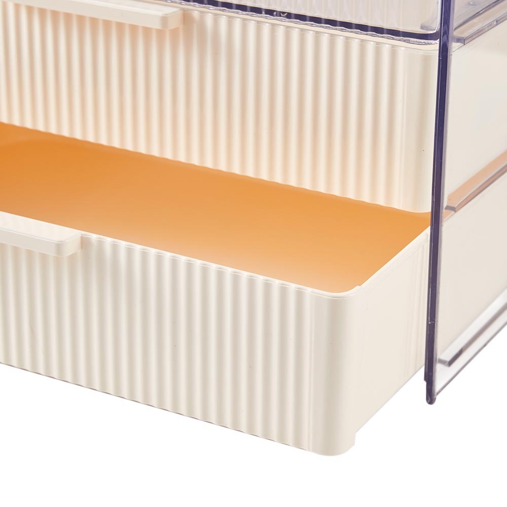 Makeup Organizer for Vanity, Clear Cosmetic Display Cases with 2 Drawers