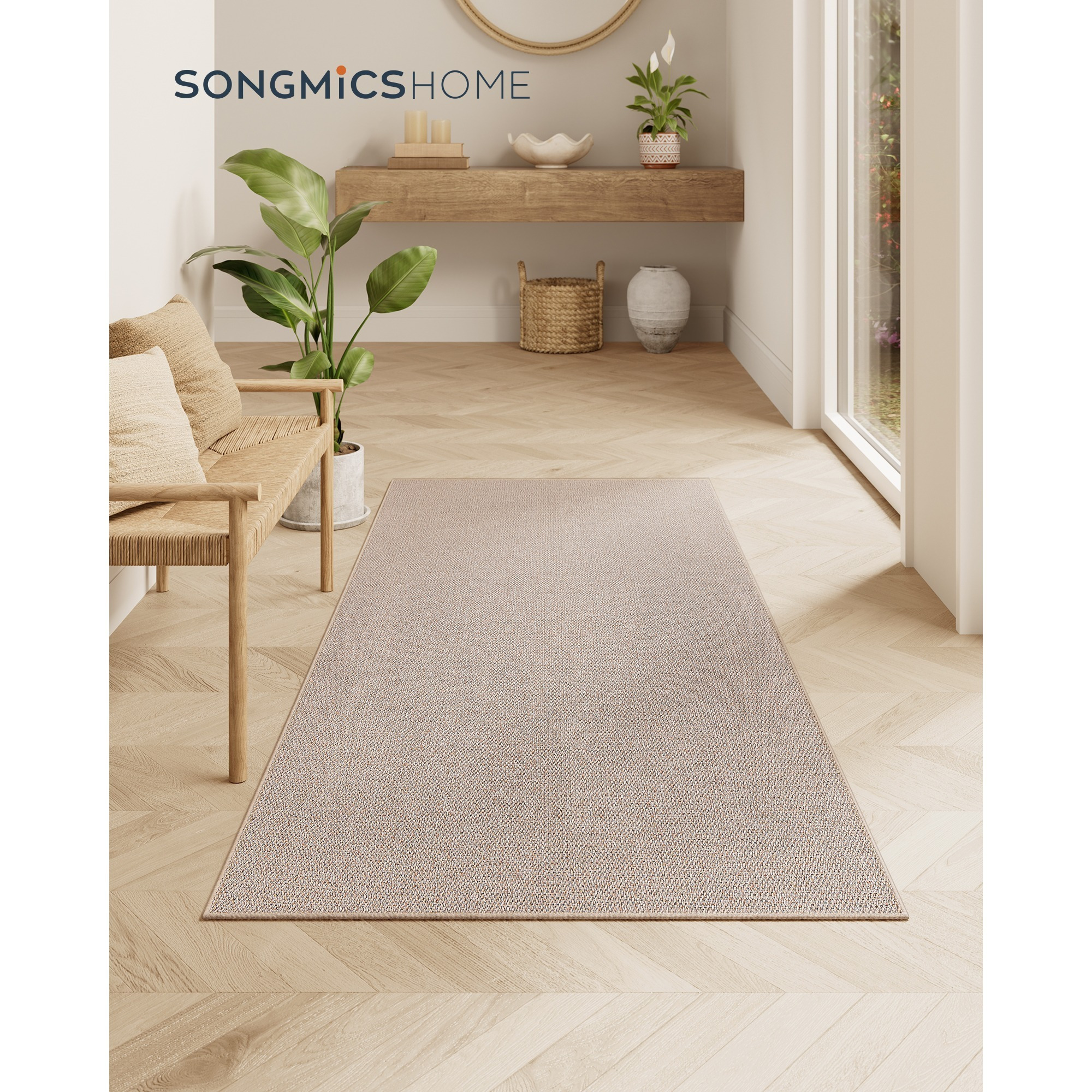 

Songmics Home Living Room Carpet Height: 5 Mm, Non-slip Carpet, Jute Look, Decoration, For Hallway, Kitchen