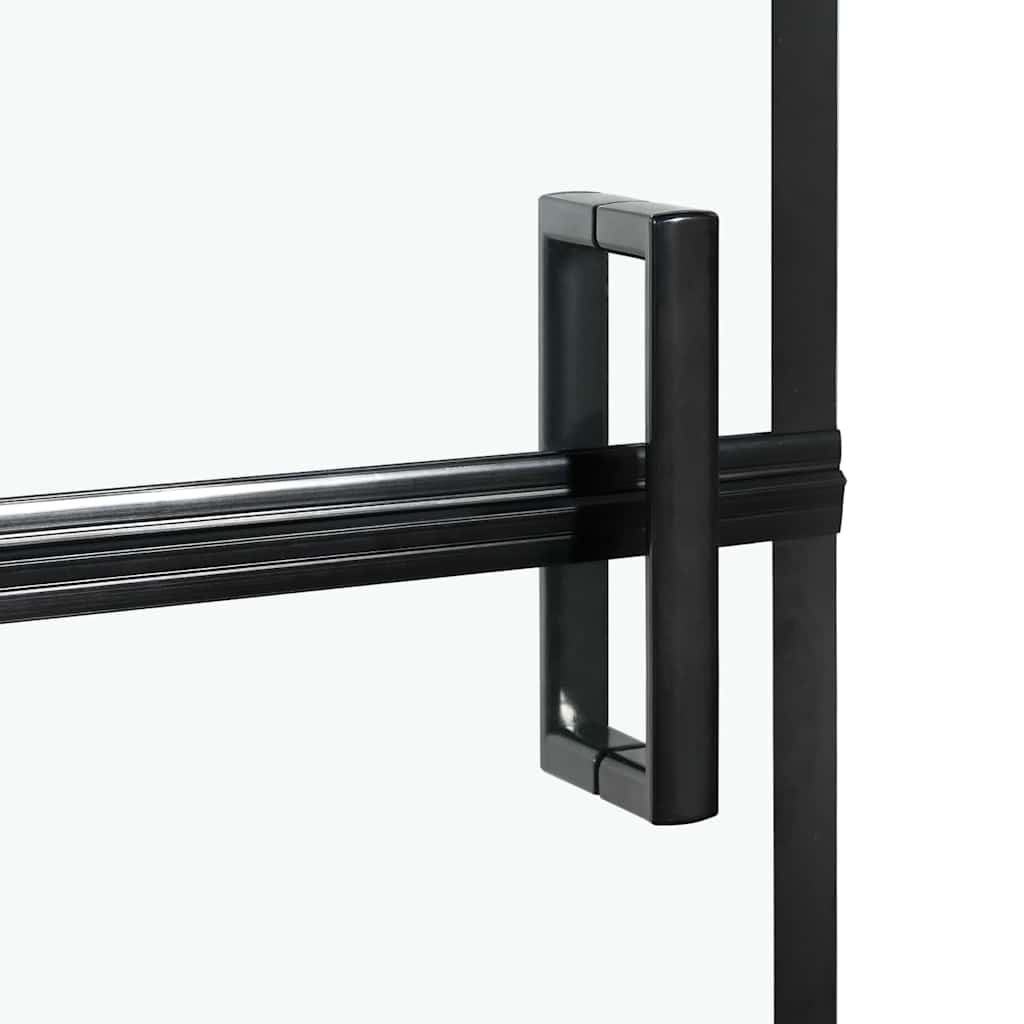 Mayfair Black and Transparent Bath Shower Screen