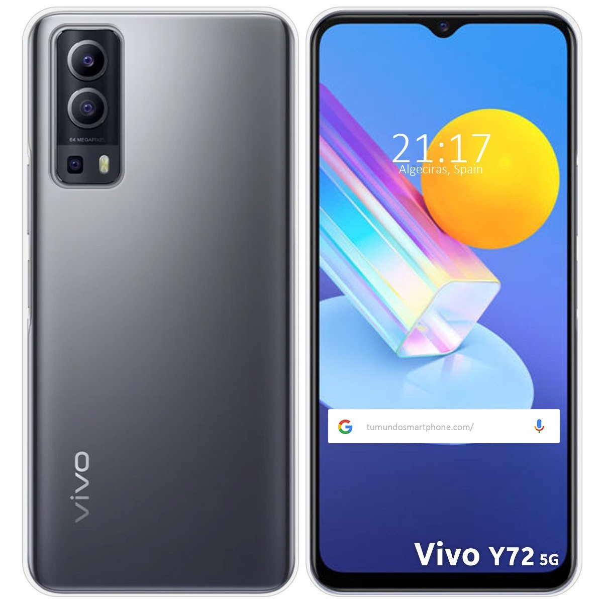 TEMU Silicona Gel TPU Transparente para Vivo Y52 5G / Y72 5G