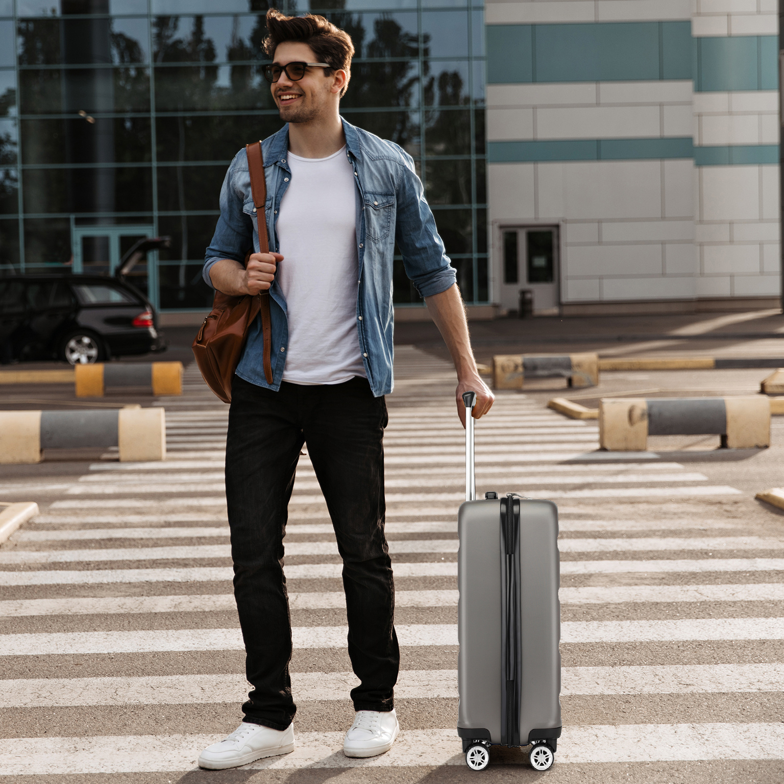 Image of 1pcs Of 55cm * 35cm * 22cm 20inch Small Size Suitacase Hard Shell Suitcase Travel Cabin Luggage Case Back To School Holiday Gift