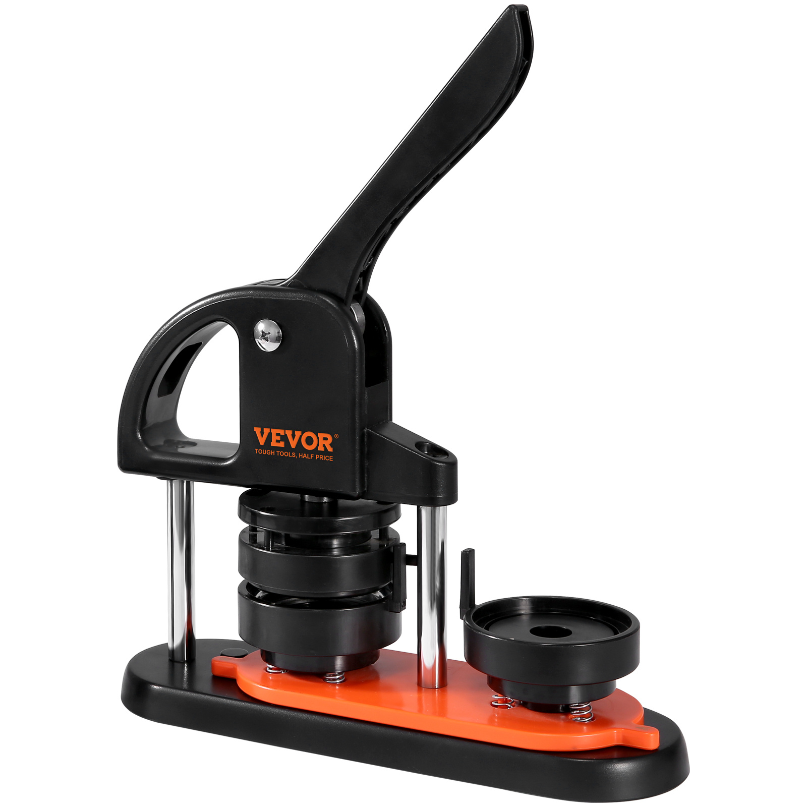 Image of Vevor Button Maker Machine, 2.28 Inch/58mm Pin Maker With 100pcs Button Parts, Ergonomic Arc Handle Punch Press Kit, Button Maker With Book, For Children Diy Gifts And Christmas