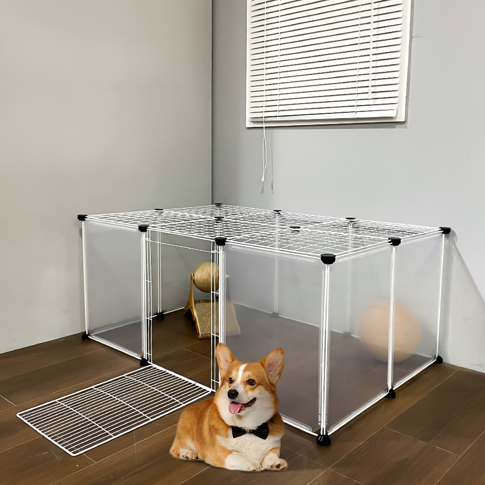 Pet Playpen with Door, 18 Panels for Small Animals