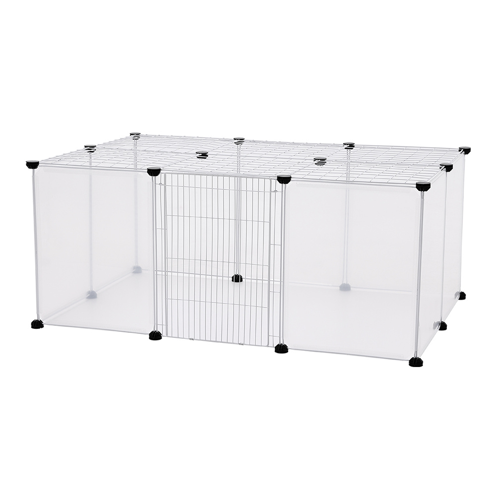 Pet Playpen with Door, 18 Panels for Small Animals
