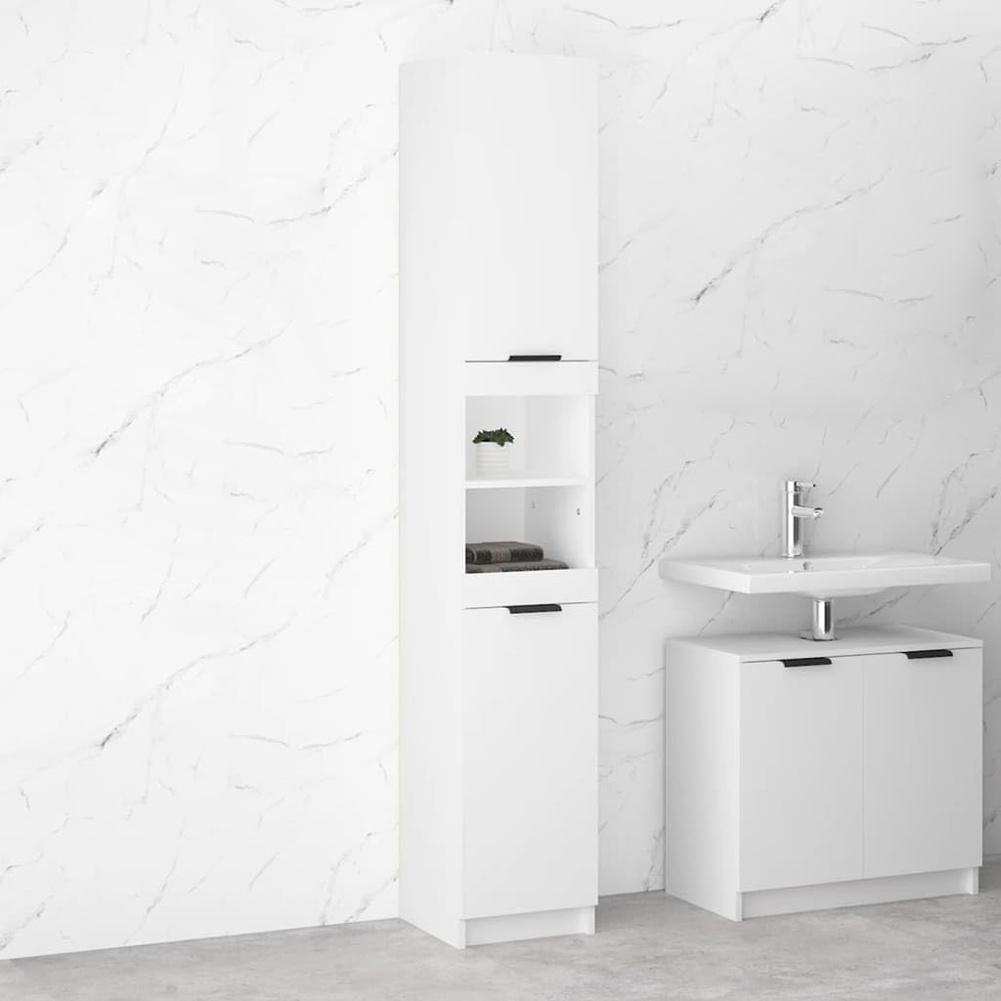 TEMU Shally Dogan Tall Space-saving Column Mobile With 2 Doors And 2 Shelves, Narrow Self-supporting Cabinet, Object Holder, For Living Room,
