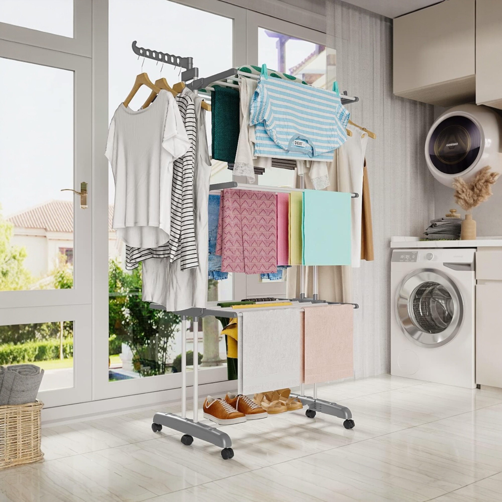 Tendedero Ropa Portatil Secador De Ropa Plegable Sodimac