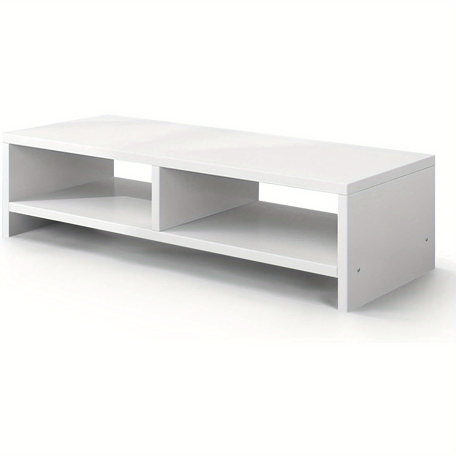 TEMU Wood Monitor Stand Riser Monitor Stand 2 Tiers Computer Monitor Riser Computer Stand Laptop Stand With Storage Shelf For Home And Office Black