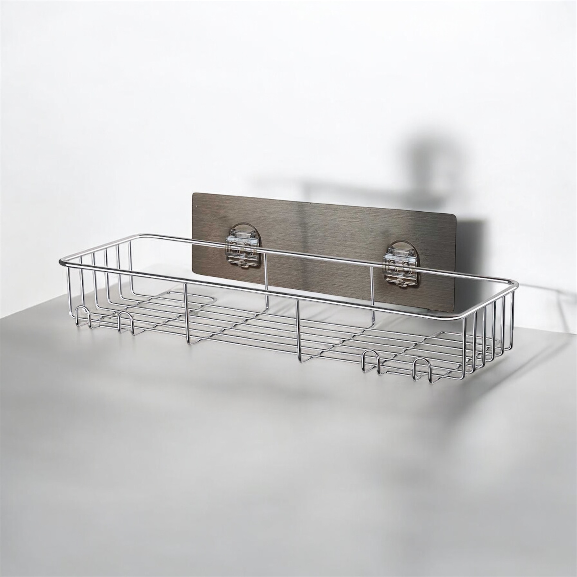 TEMU TS-4319 Estantería Multiuso almacenamiento de Acero Inoxidable 304, instalación rápida con gancho autoadhesivo sin taladro para baño y cocina,