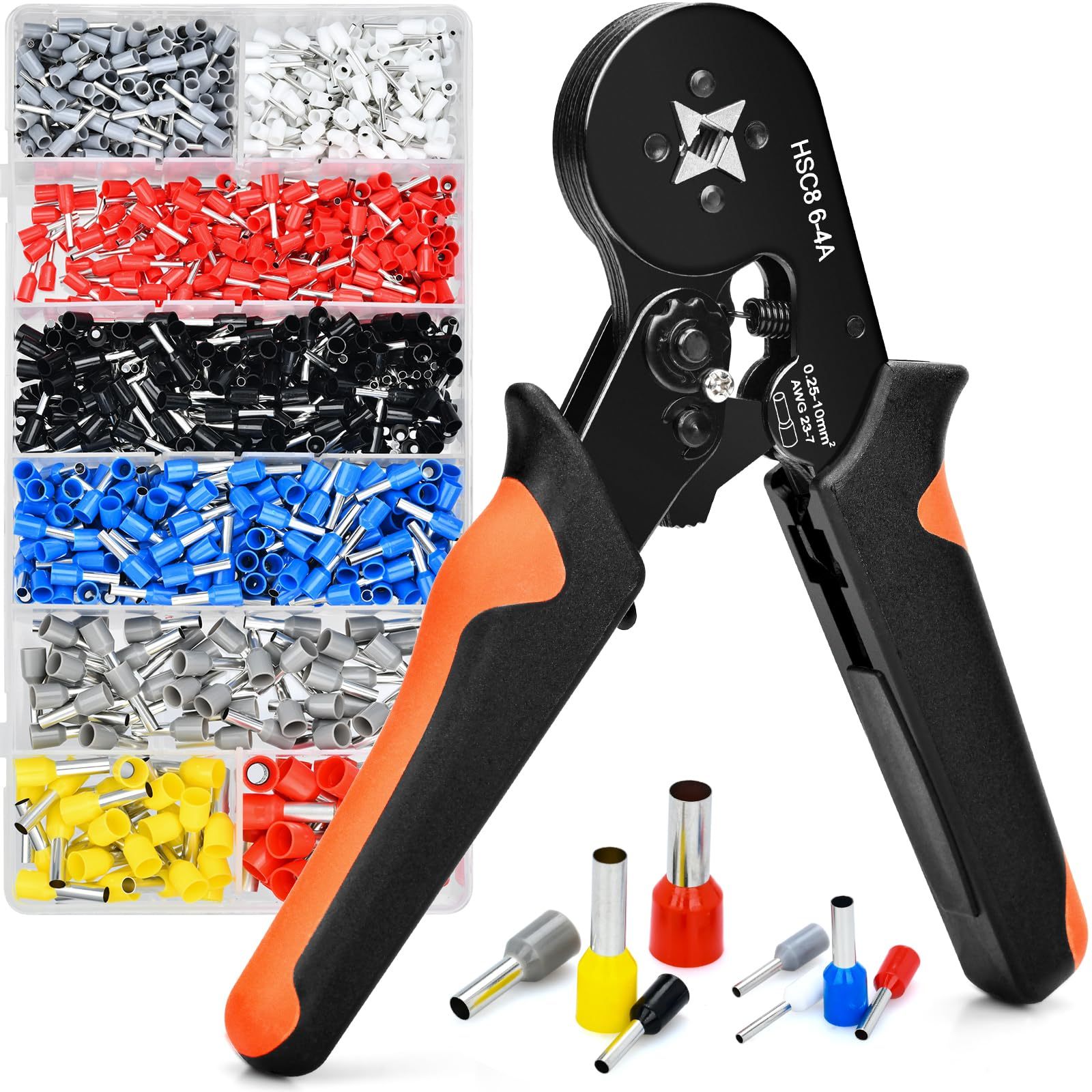 

Crimping Pliers Set, Wire Terminal Pliers, Crimping Pliers, Crimping Pliers For Wire Terminals, For 0.5-10mm Insulated With 1200 Pieces Wire Terminals