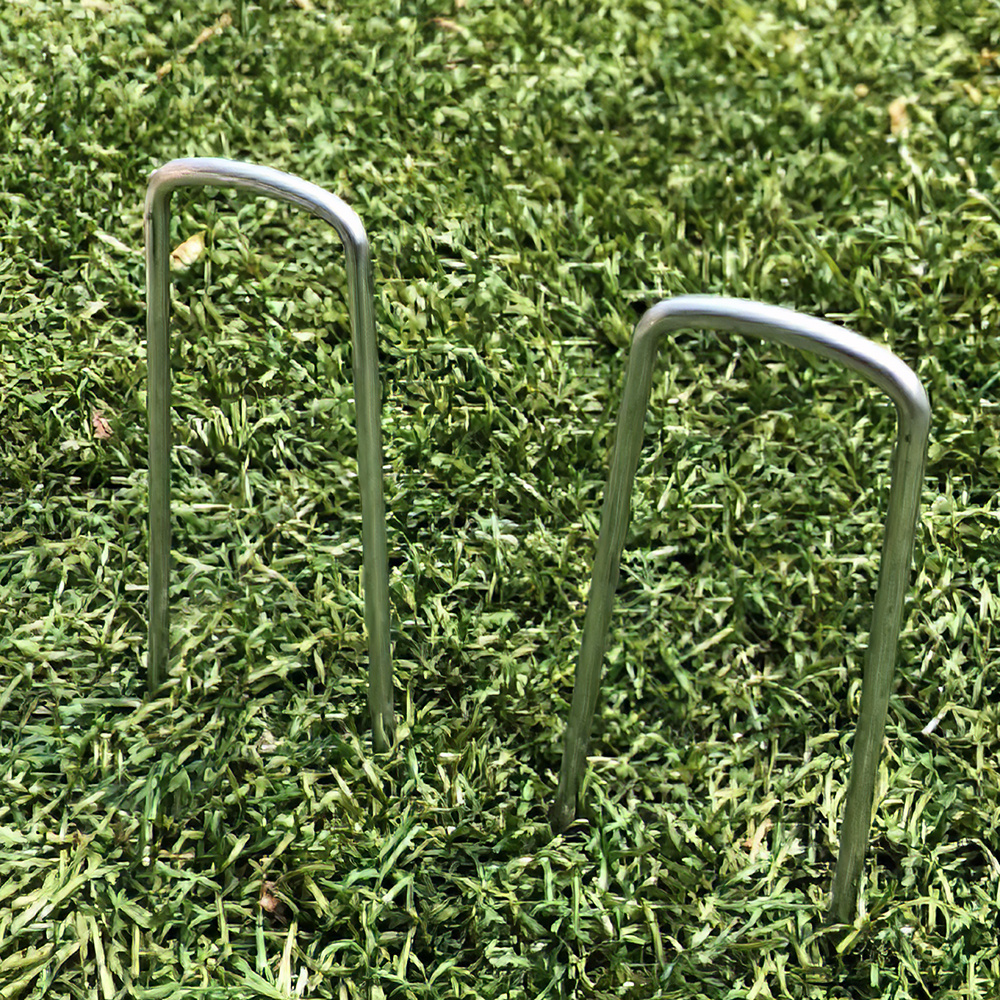 TEMU 100pcs U-shaped Lawn Nails | Grass Proof Cloth Ground Nails, Outdoor Tent Stakes/camping Accessories/rust Proof Fence Mesh Nails/ground Nails,