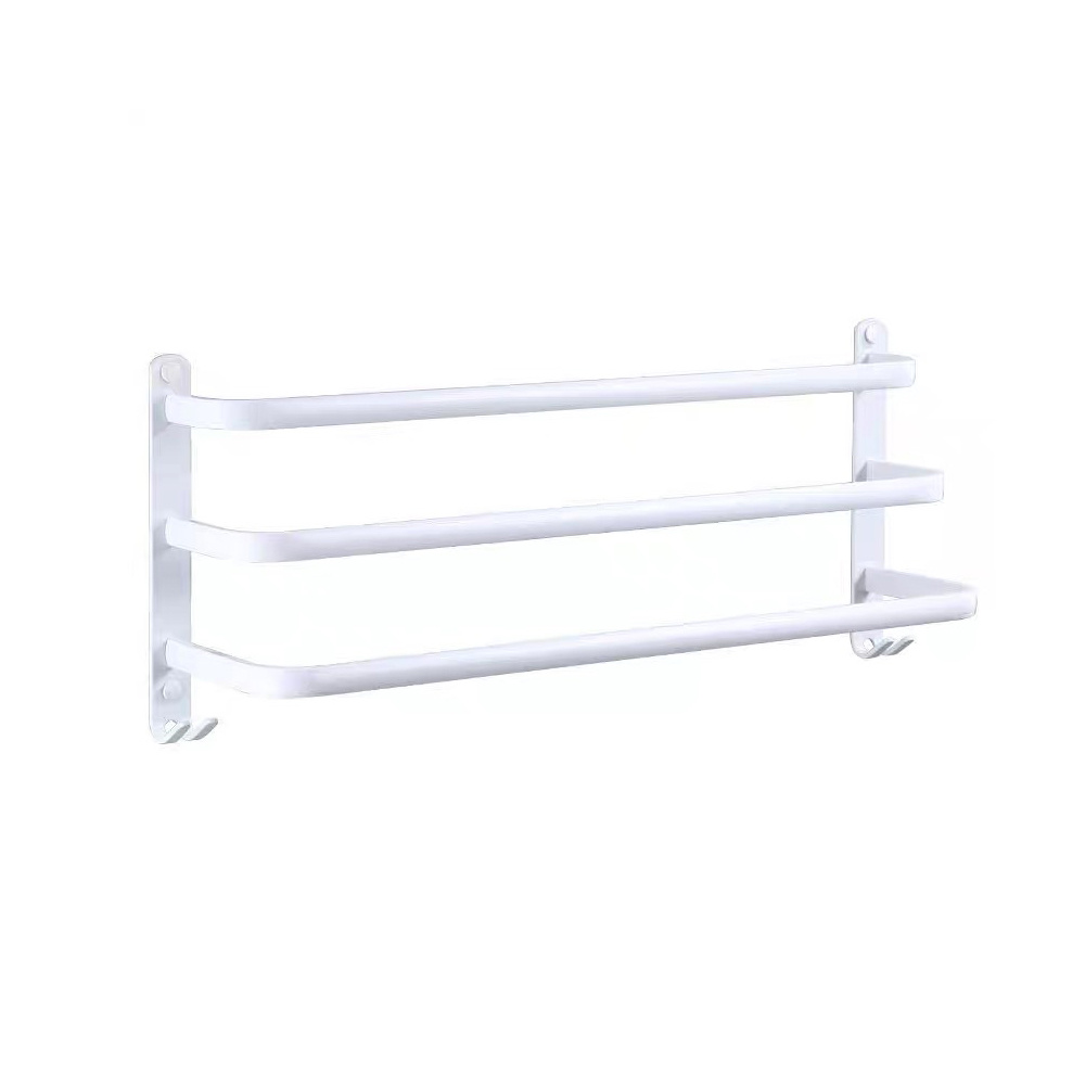

Porte-serviettes murale à 3 niveaux de salle de bain pour rangement - Blanc - 50*24*14.4 CM