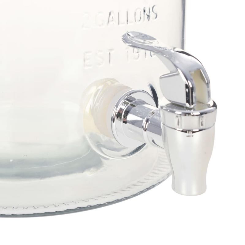 

Water Dispenser Xxl With Tap Transparent 8 L Glass