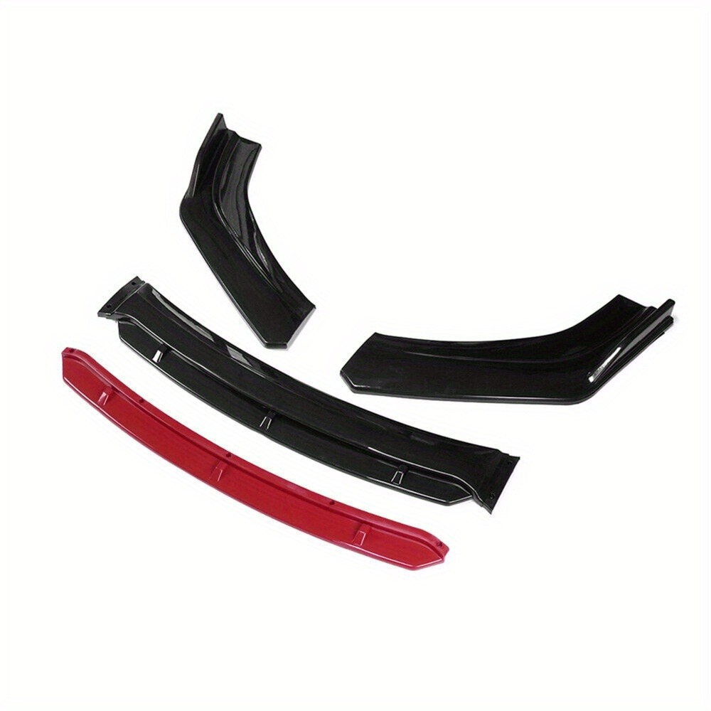 TEMU Car Front Bumper Body Splitter Kit Front Spoiler Diffuser Car Trim Car Protector Black