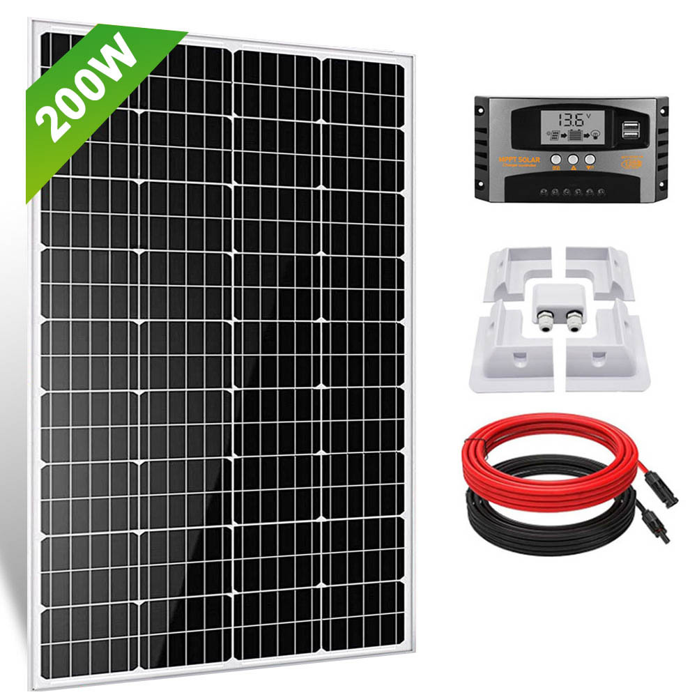 

200w Kit Solar Panel Solar Module With Mounting Pv Rack Complete Set