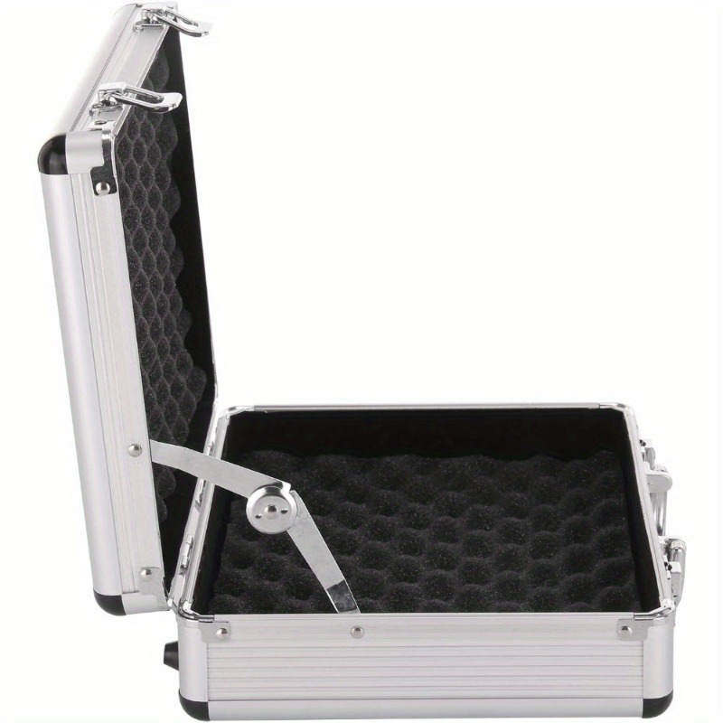 TEMU Aluminium Metal Portable Storage With Locking Flight Case Foam Toolbox Security Uk