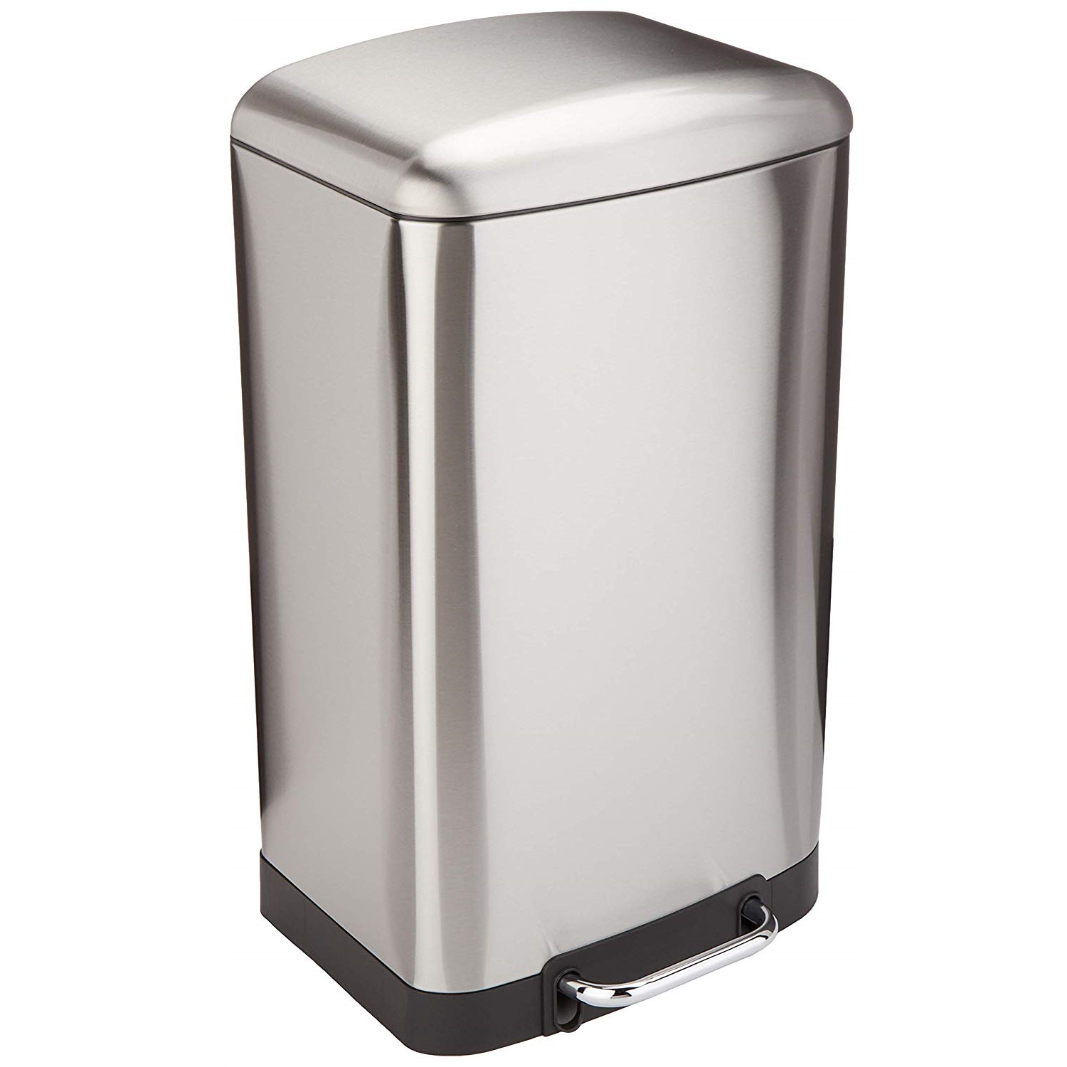 TEMU de basura de cocina de 40L con pedal, acero inoxidable, con y de bomba, 38x35xH67cm, peso 5kg, cuerpo y de acero inoxidable de 0.4mm, un para