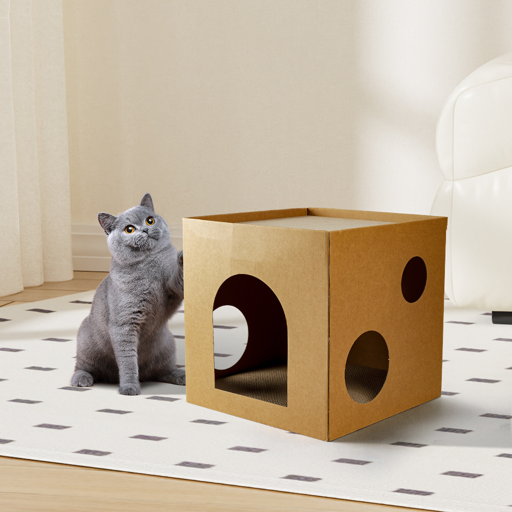 Cat Scratcher Cat House Cardboard Diy Wooden Cat Cardboard Cat