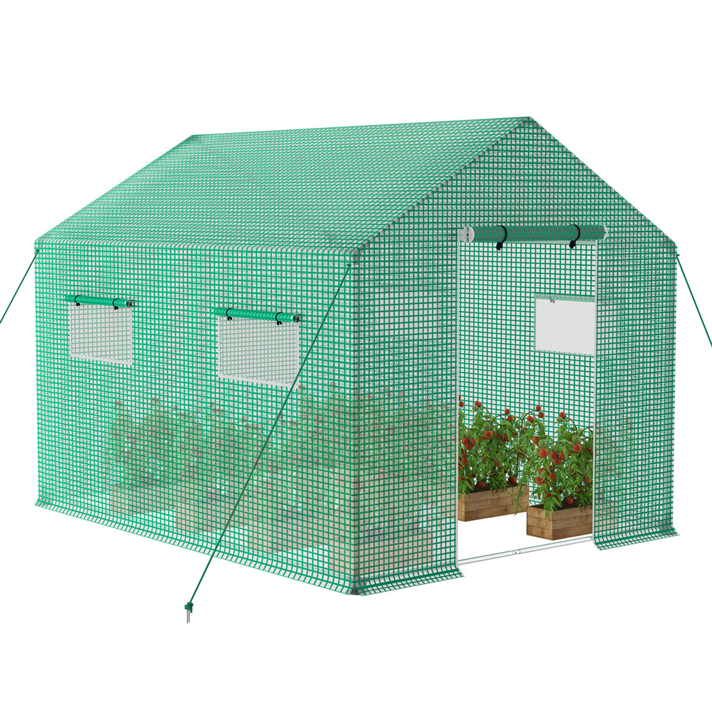 

Greenhouse Greenhouse For Outdoor Greenhouse Kit With Tunnel Door And Windows For Garden Plant Growing, Green