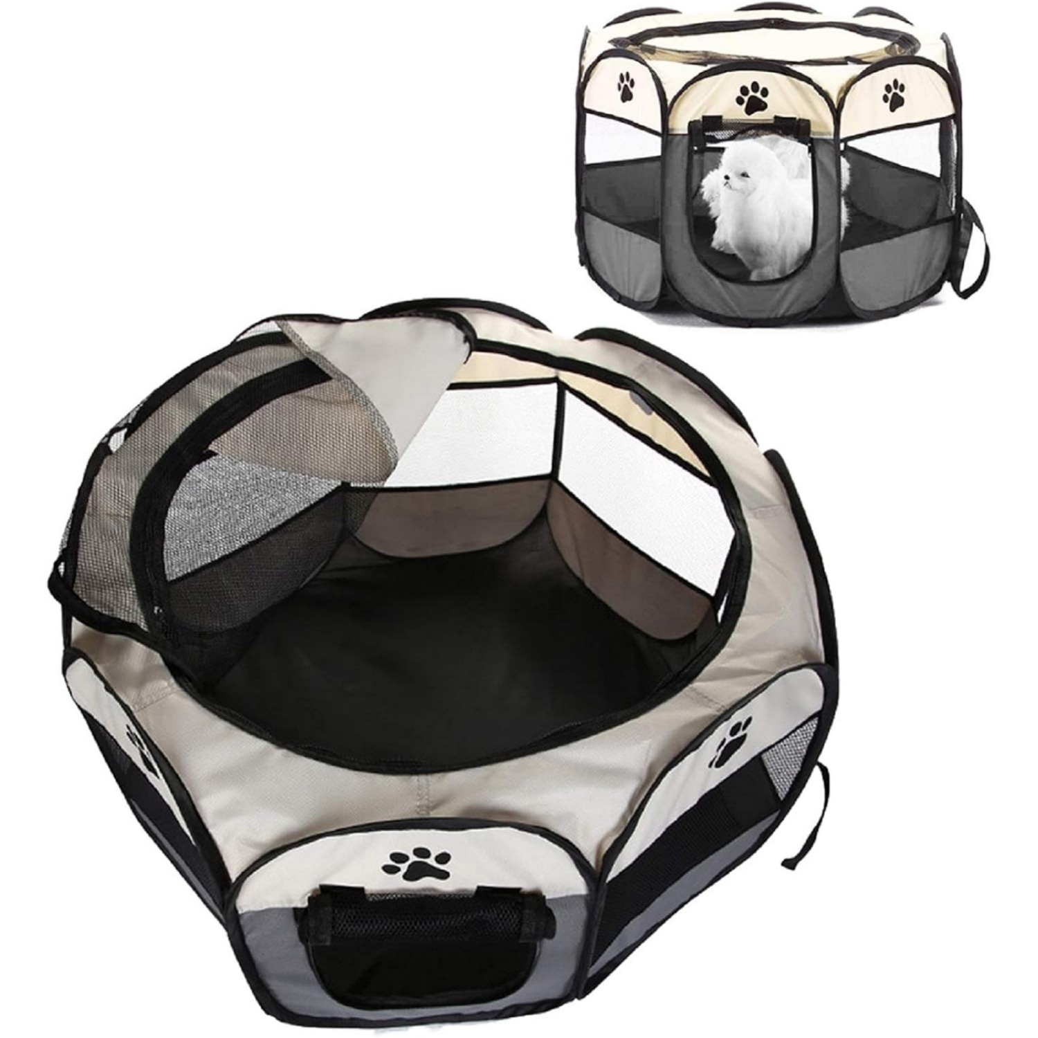 playpen portable pet playpen puppy playpen pet cage crate soft foldable pet indoor outdoor for rabbit hamster guinea pig details 3