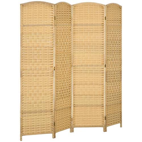indoor wooden screen 4 panels 180 x 180 cm foldable room divider for living room bedroom wood