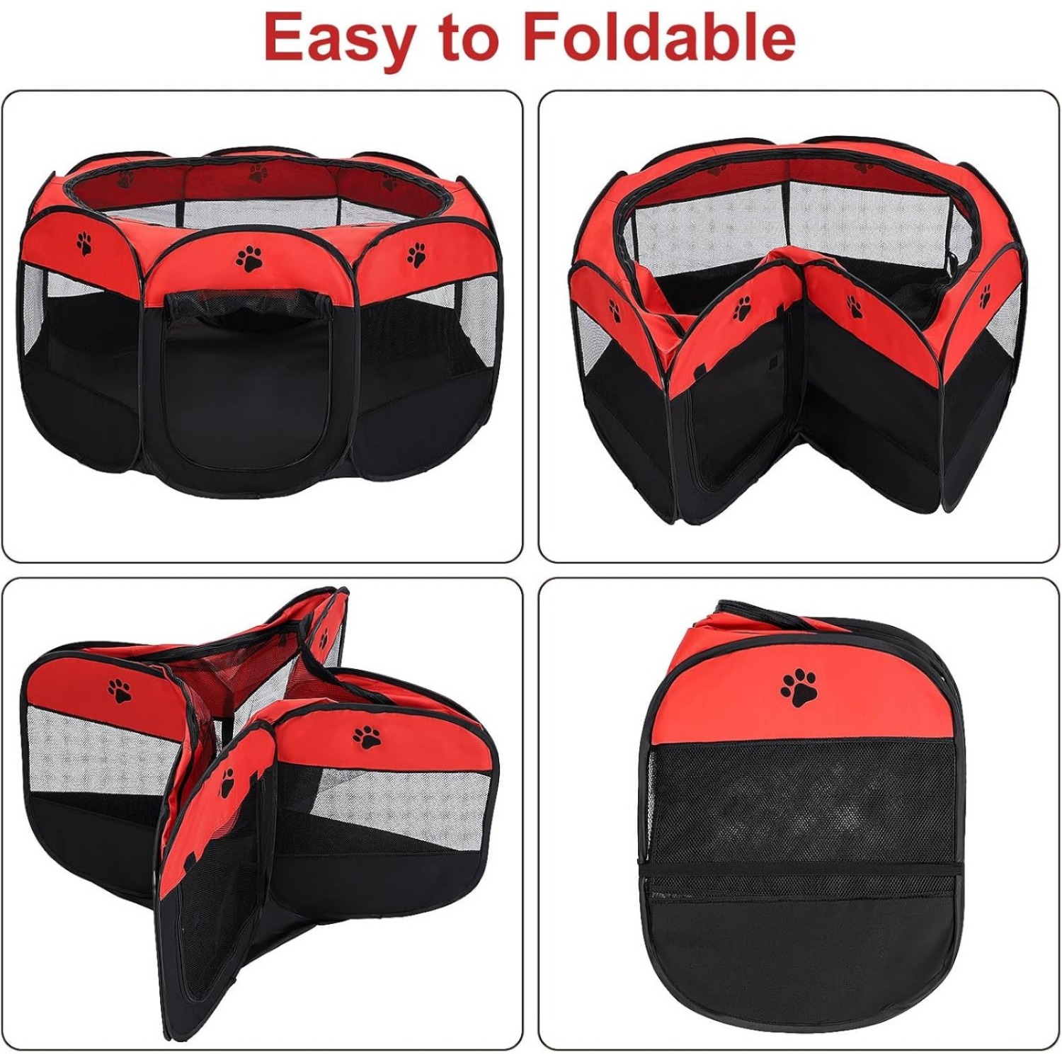 playpen portable pet playpen puppy playpen pet cage crate soft foldable pet indoor outdoor for rabbit hamster guinea pig details 6