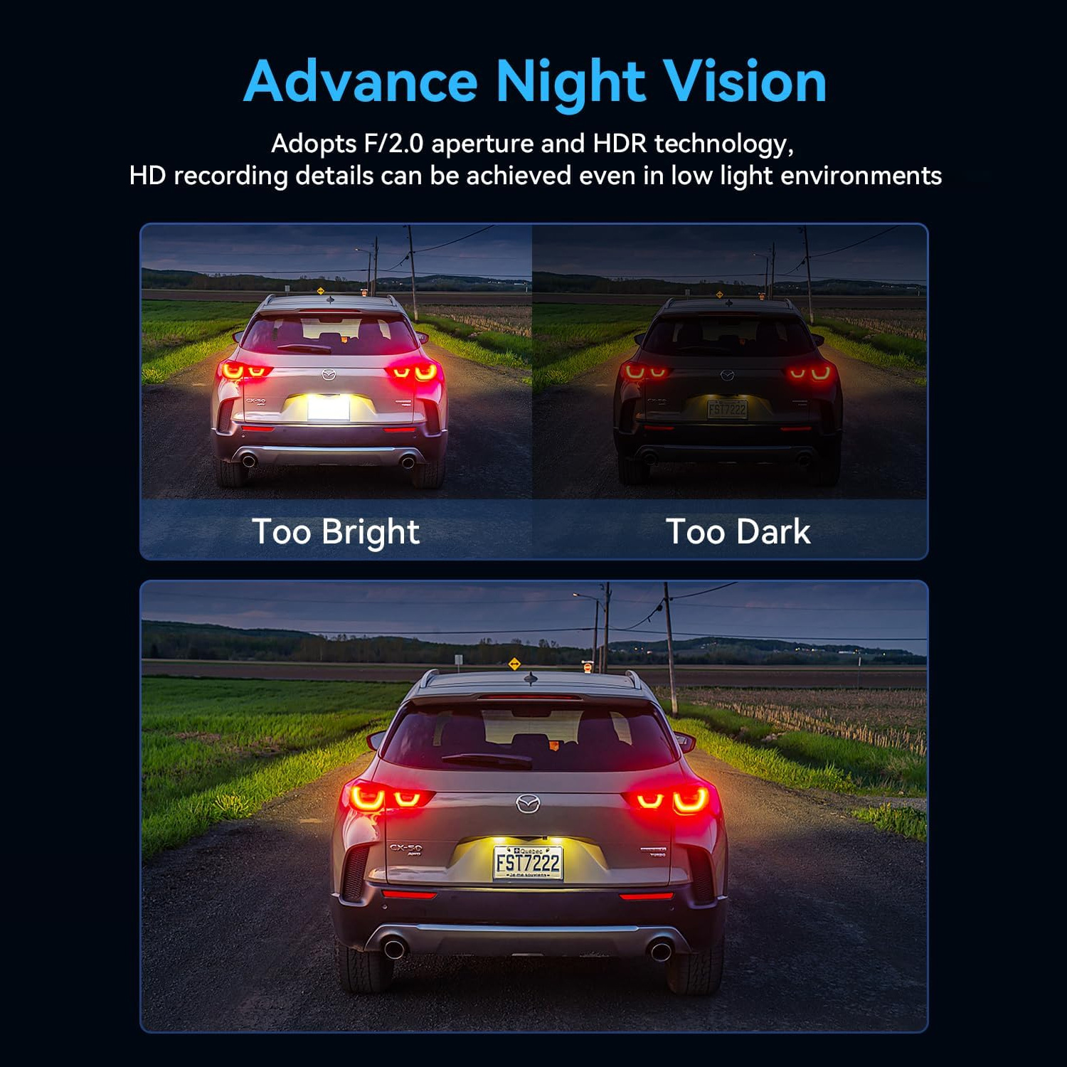 Dash Cam Front and Rear, Dual Car Camera with 32G SD Card 4''IPS Touch Screen, 1080P Dashboard Camera for Cars & Trucks, Rear Camera, WDR G-Sensor/Night Vision/Parking Monitor