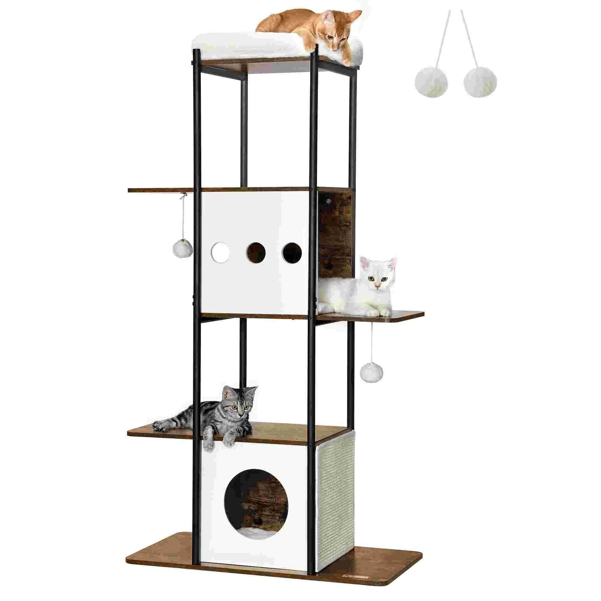 E-shop Kratzbaum große Plattform Katzenturm mit Kratzmatte modern