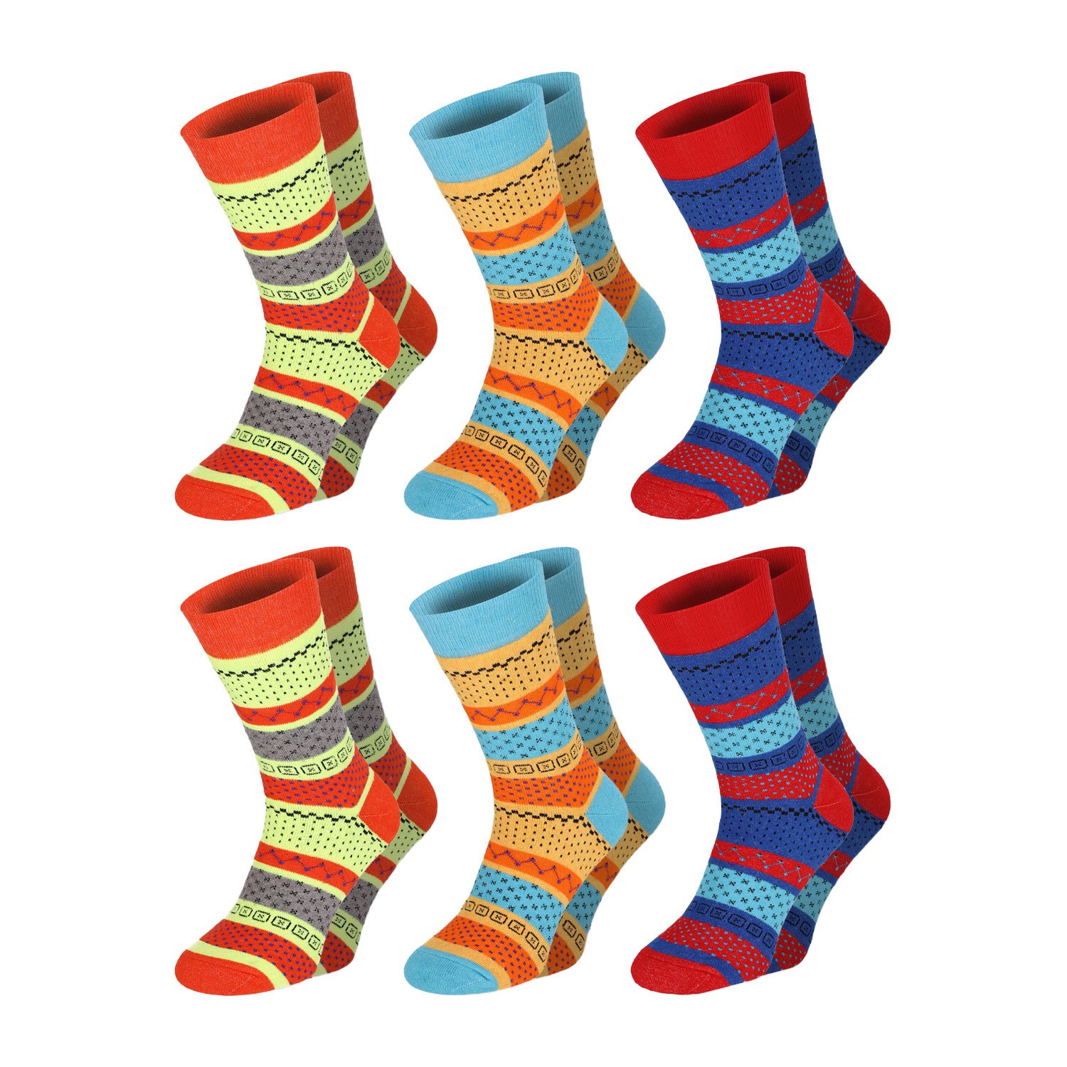 Image of 6 Pairs Of Chili Lifestyle Thermo Fashion Colorful Thermal Socks, Winter Socks For Women And Men, Sizes 35-38 / 39-42 / 43-46