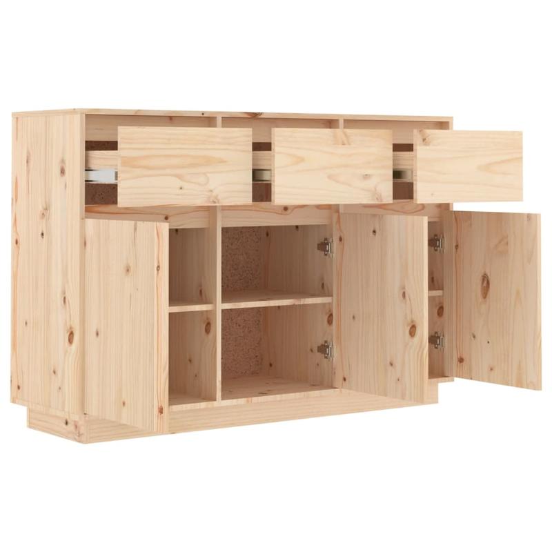 TEMU Sideboard Kommode mit 3 Schubladen und 6 Fächern bietet reichlich Stauraum für Ihre Zeitschriften Bücher DVDs und Multimedia Geräte 110x34x75 cm