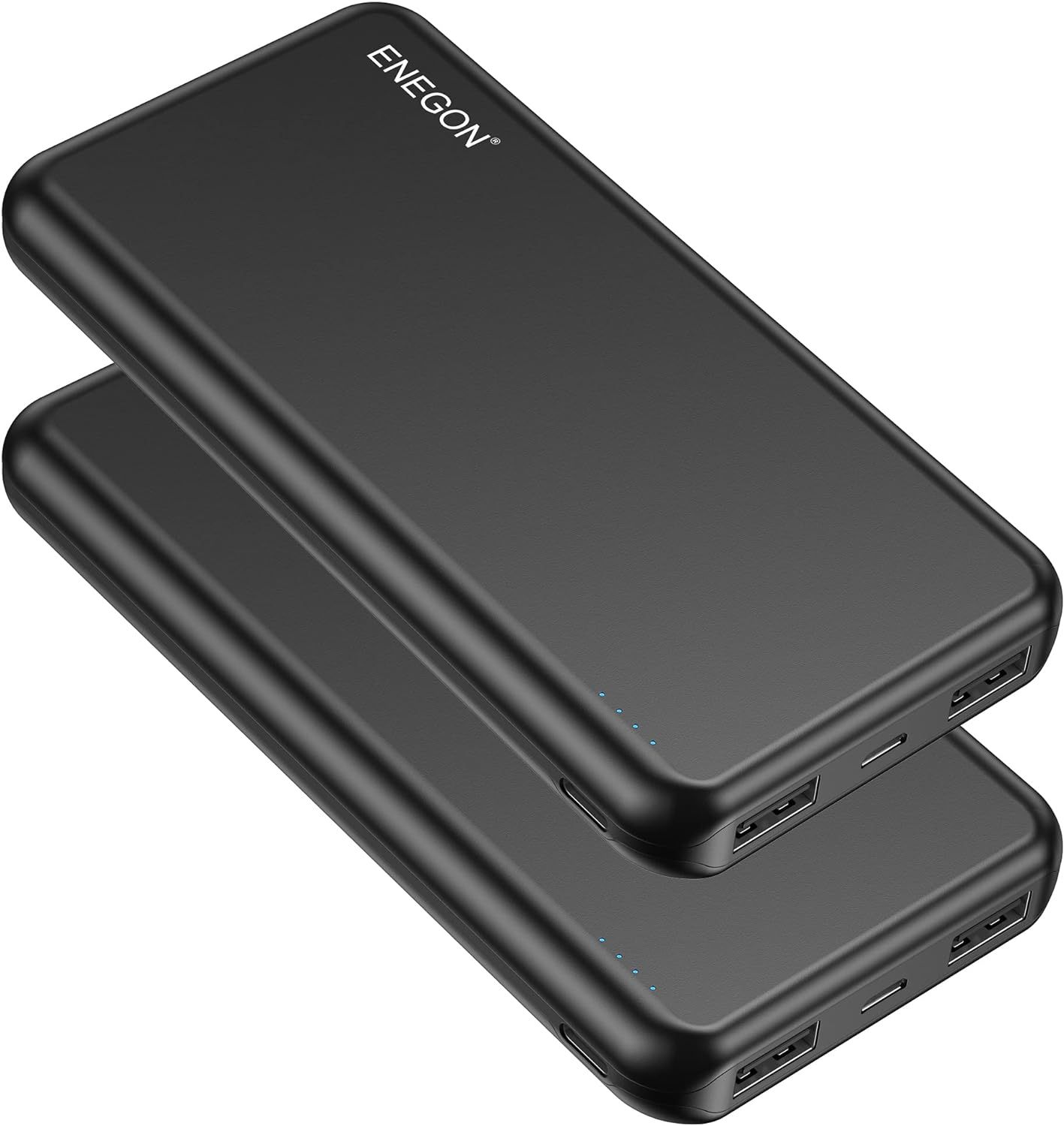 10000mAh 2-Pack Portables Power Bank, centrale électrique universelle USB-C, banque de puissance lithium-polymère, 4-Port double USB/ batterie alimenté pour iPhone/Android, tablettes et plus