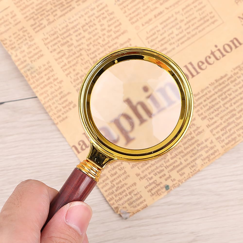 TEMU Magnifying Glass 60mm Magnifying Glass, Handheld Magnifying Glass With Non-slip Handle. Reading Maps, Hobbies, Arts And Crafts.